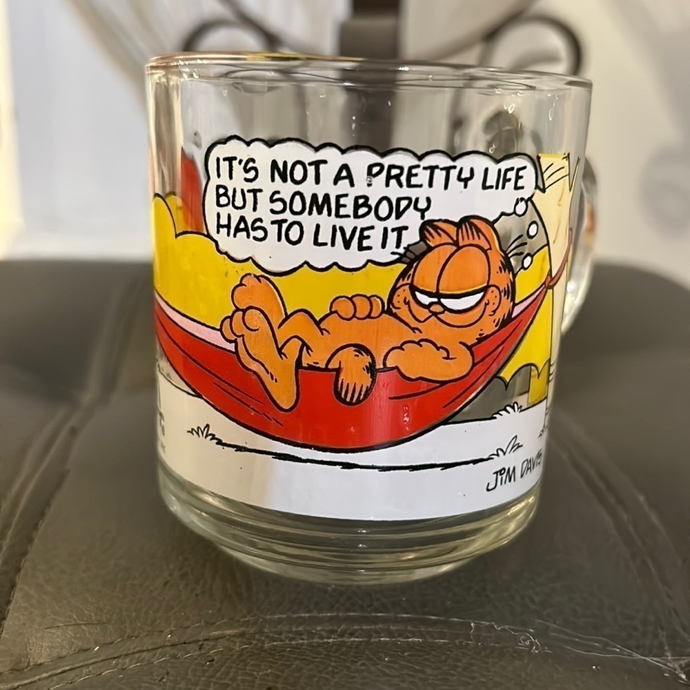 Vintage Garfield MdDonald’s glass mug